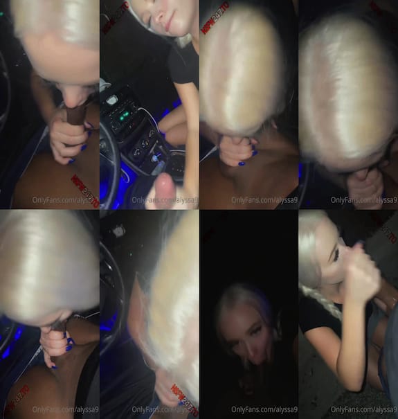 Alyssa9 Blowjob to Random guy in car and out of nightclub video leaked
